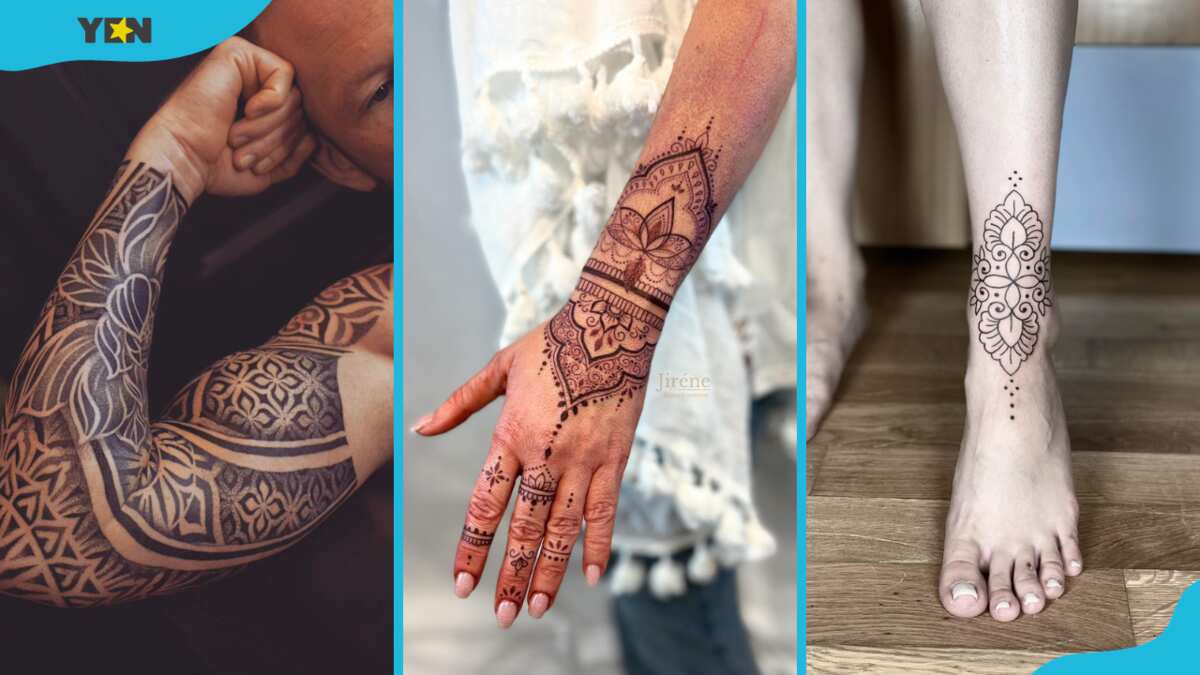 Mandala Black and Grey Tattoo Design – Tattoos Wizard Designs