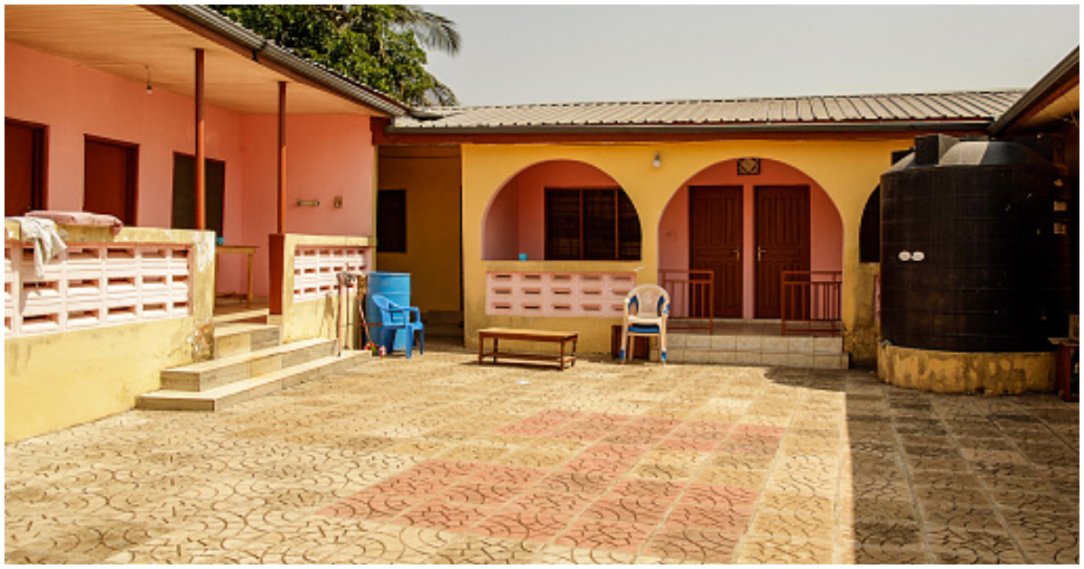 A typical Ghanaian compound house that landlords give out for rent
