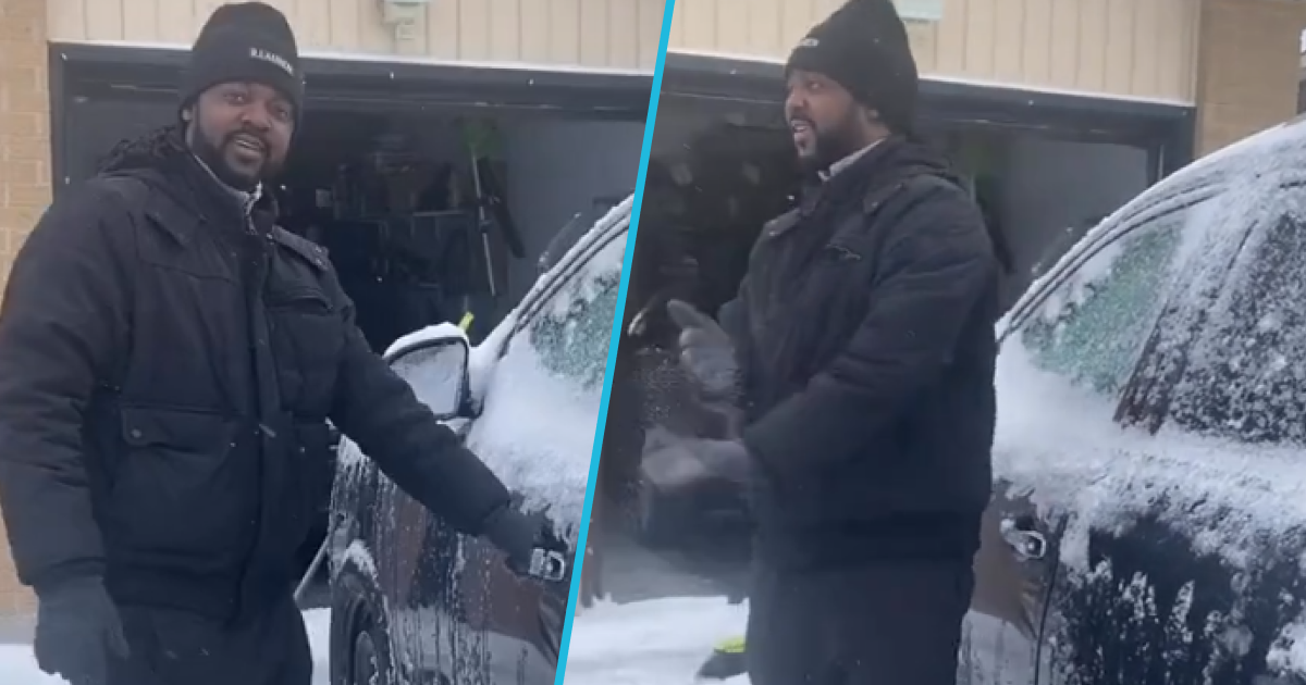 Canada-based man locked out of his car due to frozen door.