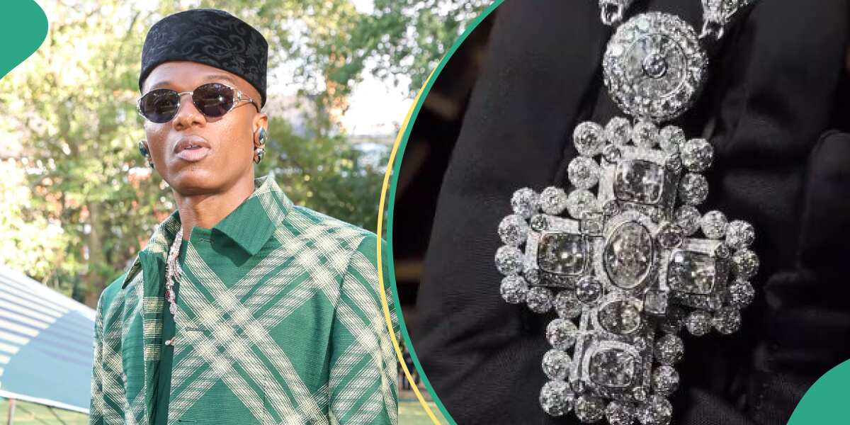 Wizkid splurges $1m on Ice chain, video goes viral: "Simple and classy, una papa fit?"