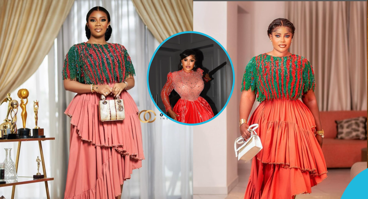 Aba Dope looks splendid as she beats Serwaa Amihere with a stylish look: "Who wore it better?"