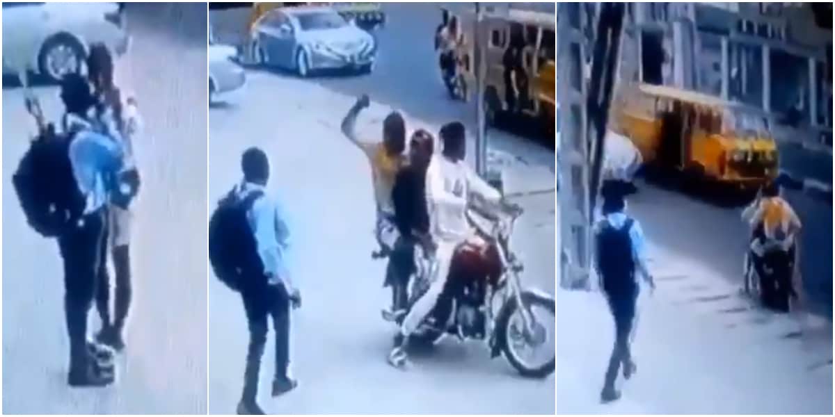Video shows Nigerian man getting robbed in broad daylight while making call, here's how it happened