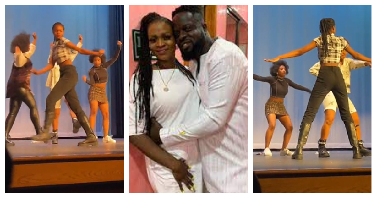 Music in the blood: Ofori Amponsah & Ayisha Modi’s daughter stuns massive crowd with video leading team in dance session