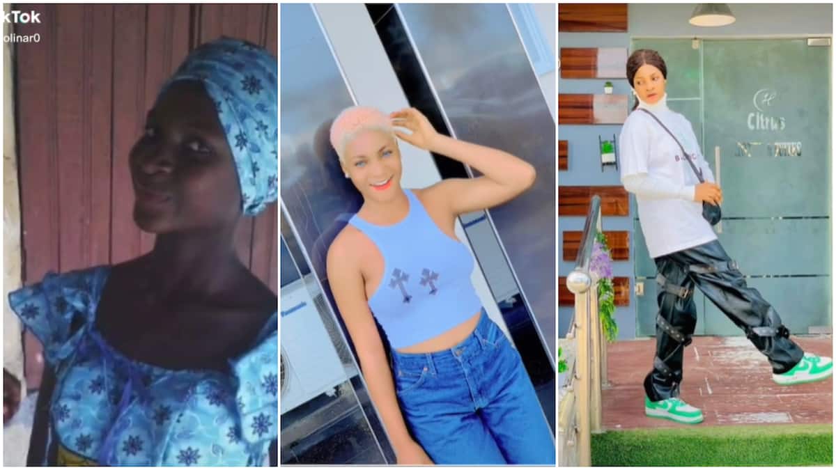 Young lady who used to look black shares transformation video; internet can't keep quiet