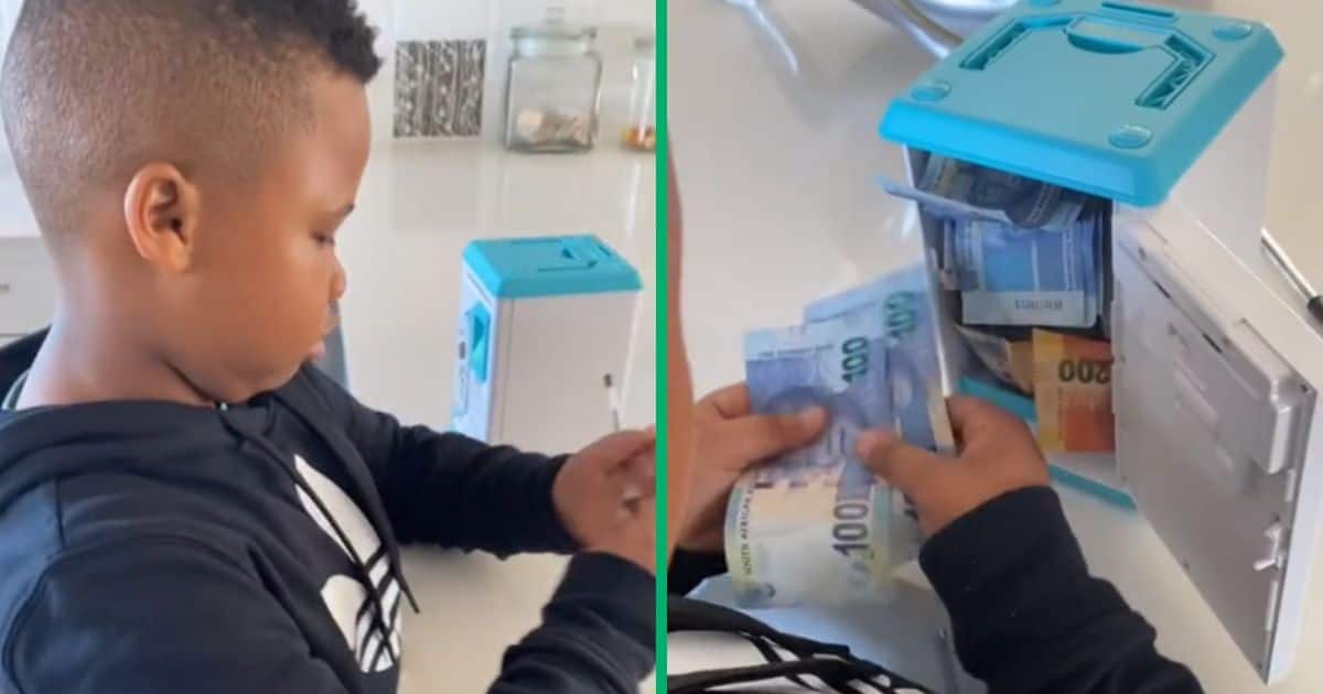 TikTok video of little boy declining dad a GH¢1,220 loan from his bank leaves Netizens laughing out loud