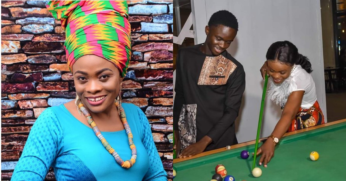 Photos of Yaw Tog and Diana Asamoah playing pool-table game trends on IG