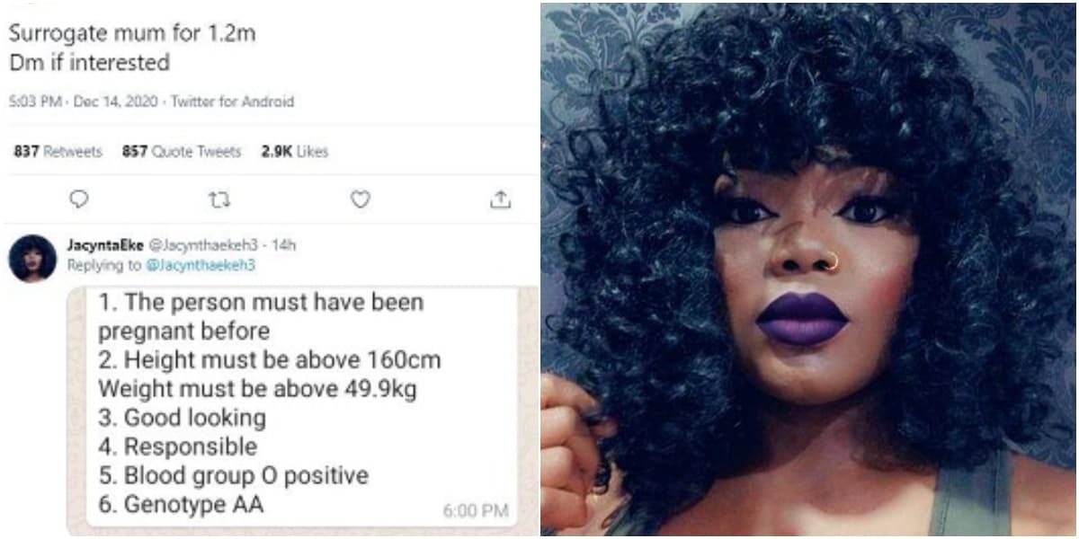 Reactions as lady offers N1.2m to any woman who is willing to be a surrogate mum