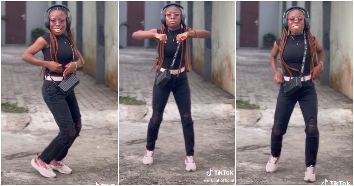 Erkuah Official performs to '2Shots' by Mr Drew and Medikal, TikTok video melts hearts