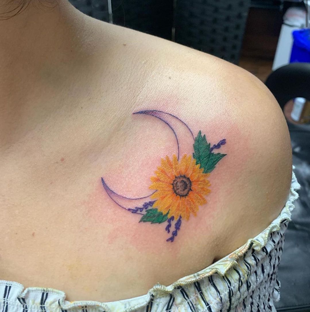 Tattoo uploaded by Stacie Mayer • Color realism sunflower tattoo by Justin  Buduo. #realism #colorrealism #JustinBuduo #flower #sunflower • Tattoodo