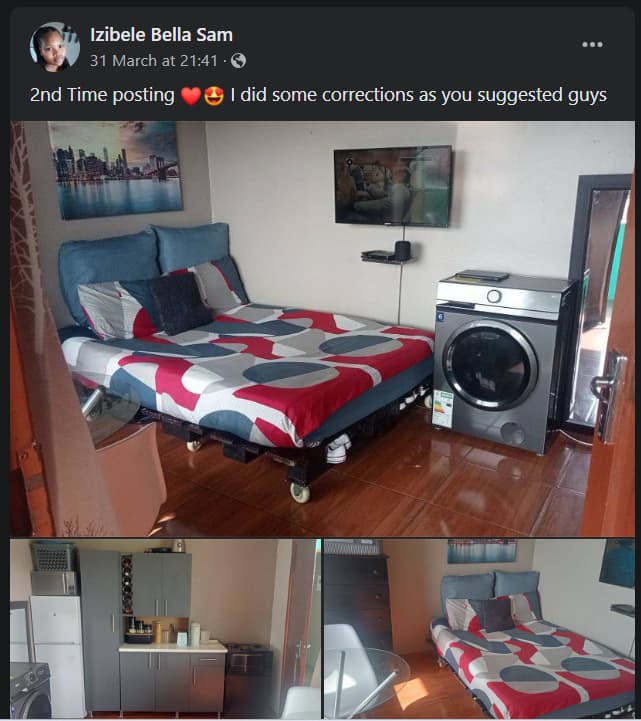 Woman shows off her home's interior on Facebook