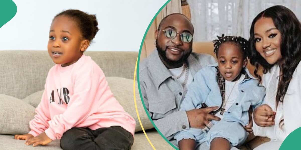 Singer Davido with his wife and their late son Ifeanyi