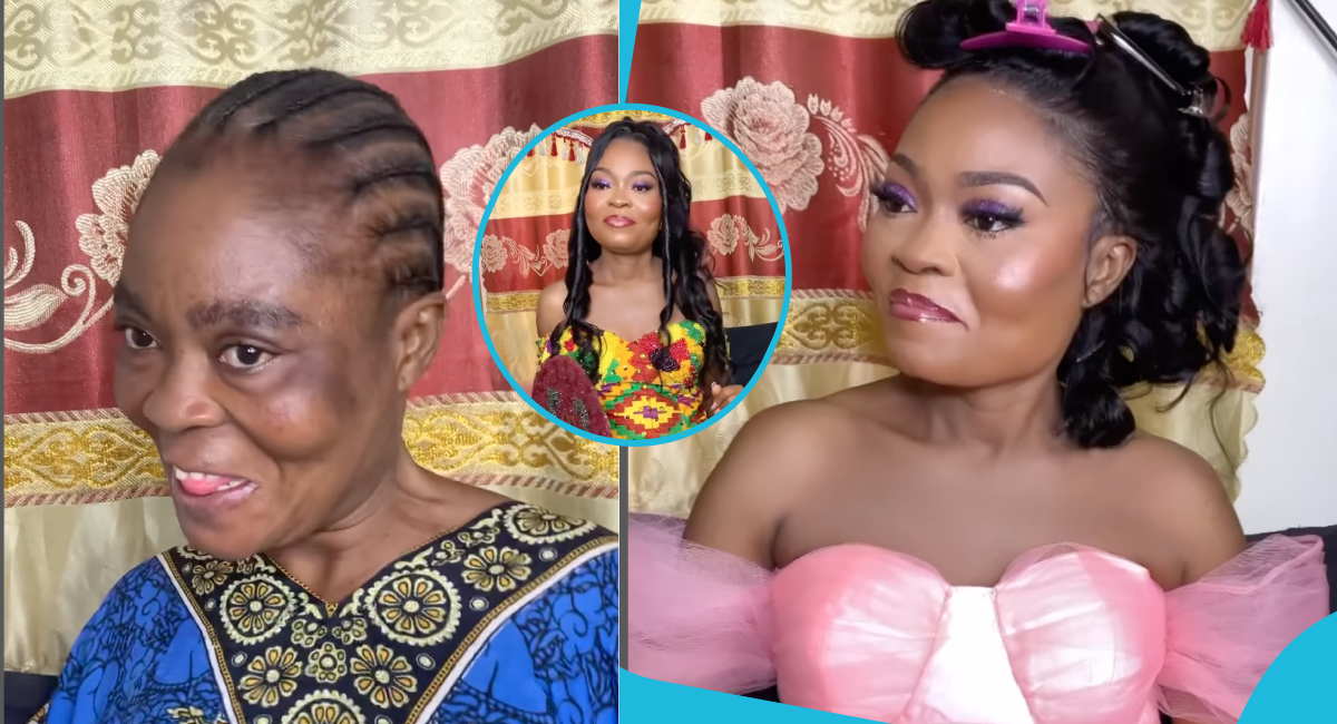 Ghanaian makeup artist receives mixed reactions for making bride look 10 years younger than her age