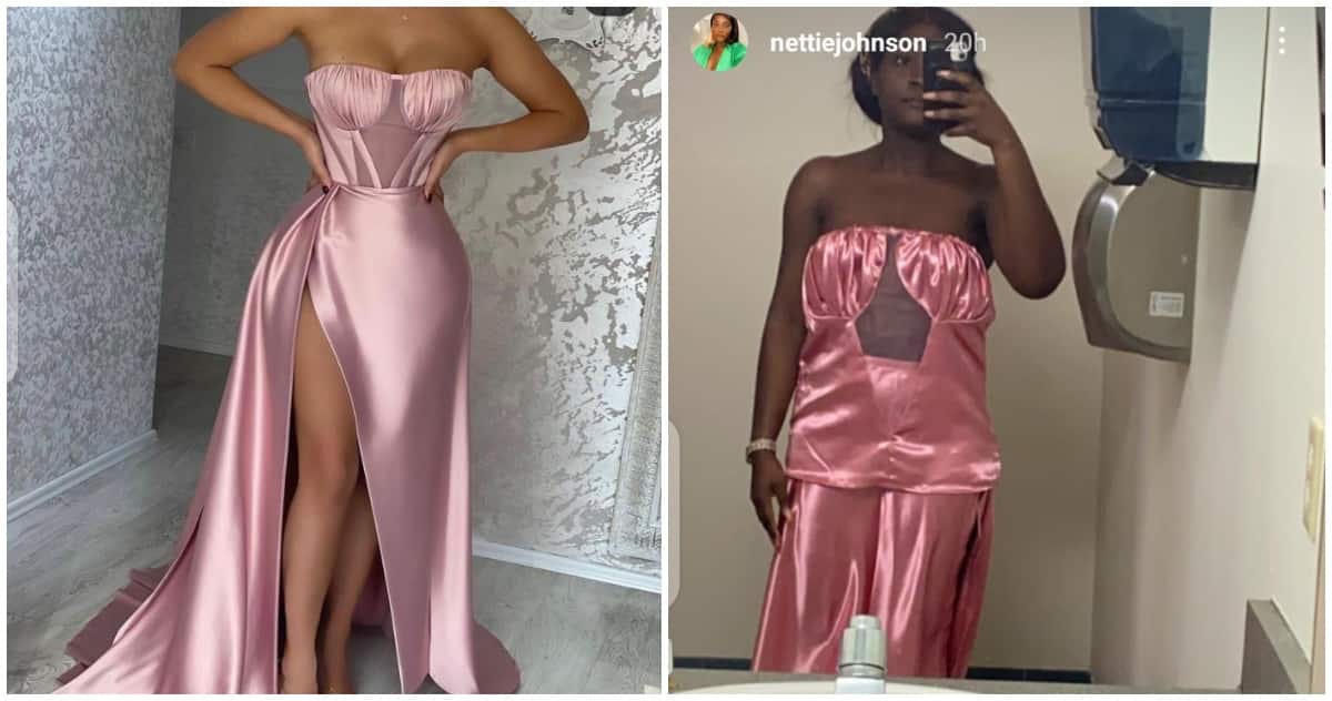 What I Ordered vs What I Got: Disappointed Lady Shares Photo of Dress She Bought Online