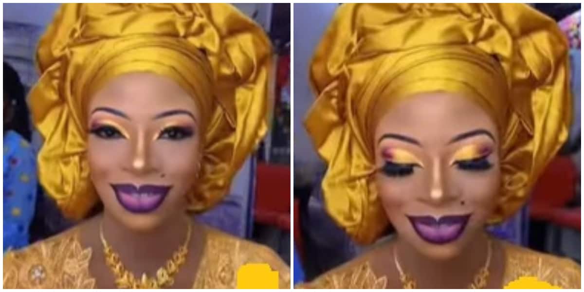 Too much of everything is bad: Nigerians share thoughts on video of lady with loud makeup