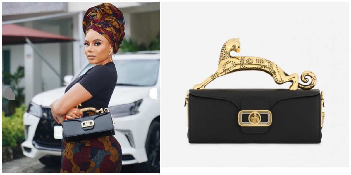 Photos of Nancy Isime and the Lanvin Cat bag