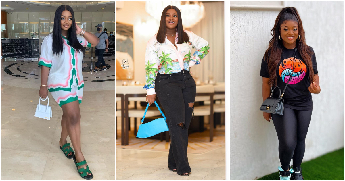 Jackie Appiah reigns as queen of luxury as she stuns in Casablanca silk shirt that costs GH₵12,640