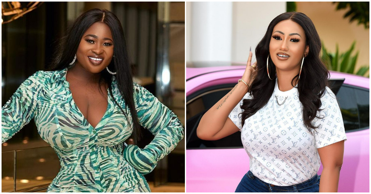Sista Afia (left) and Hajia 4Reall (right) dazzling in pictures