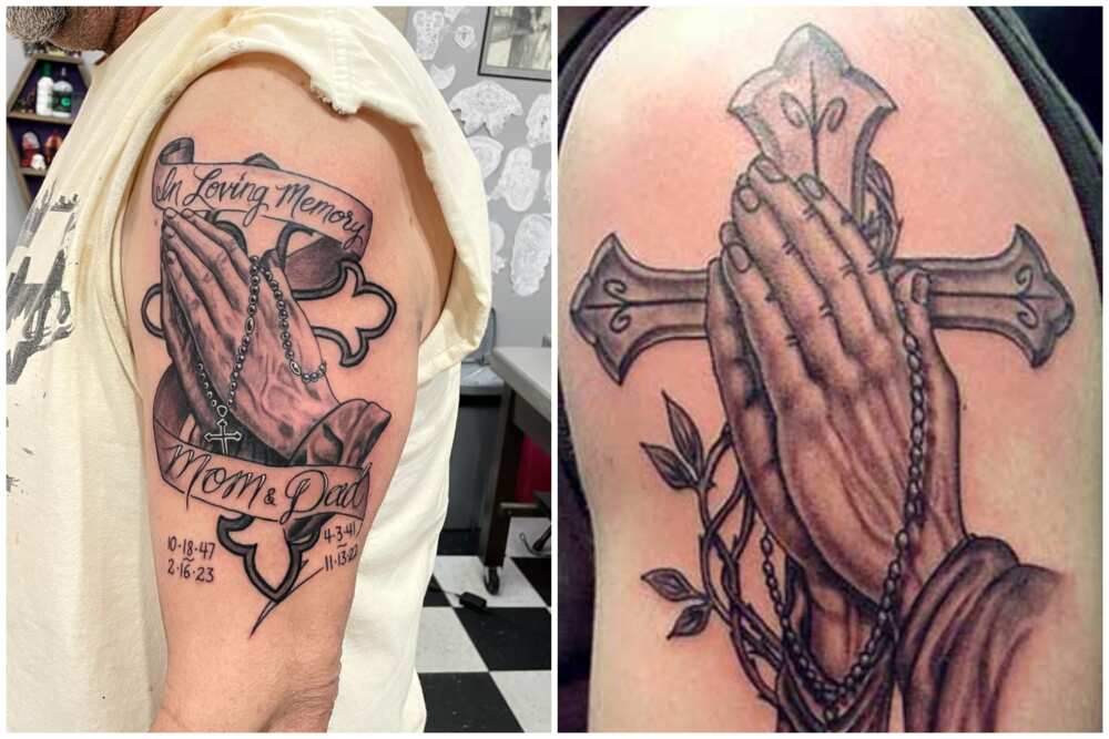 tattoos with praying hands