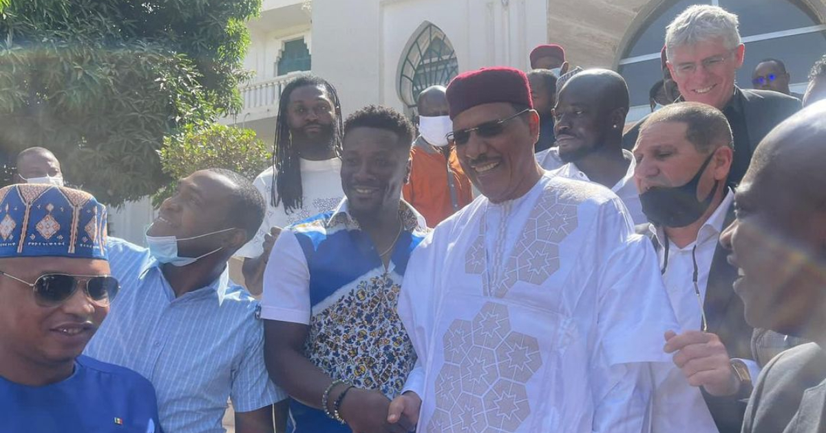 Asamoah Gyan meets Niger president Mohamed Bazoum, shares excitement