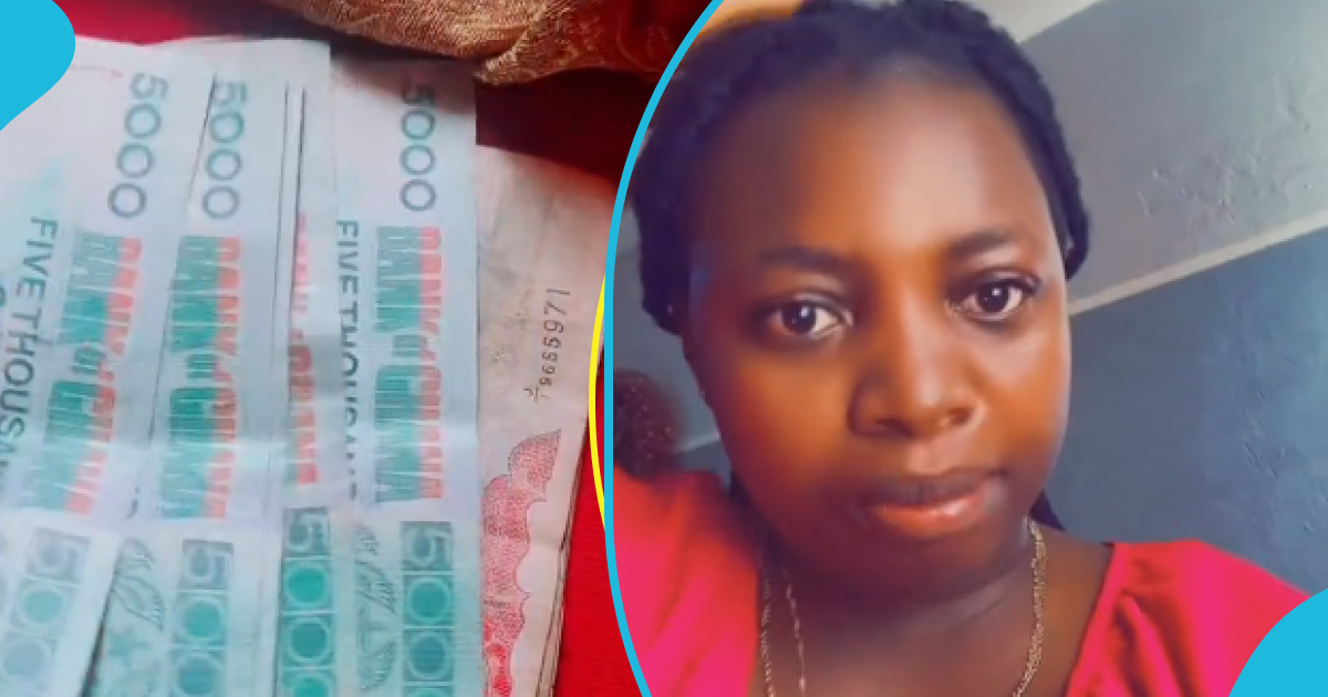 Photo of old cedi notes and a Ghanaian woman