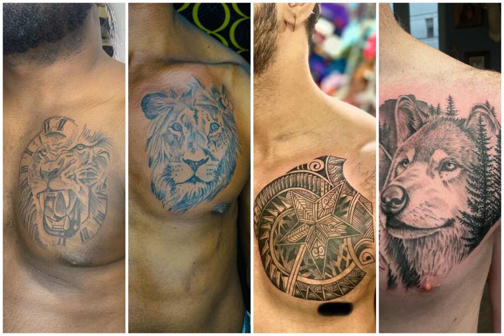 Chest tattoos for guys, Small Chest Tattoos For Men, Simple Chest Tattoos  For Men