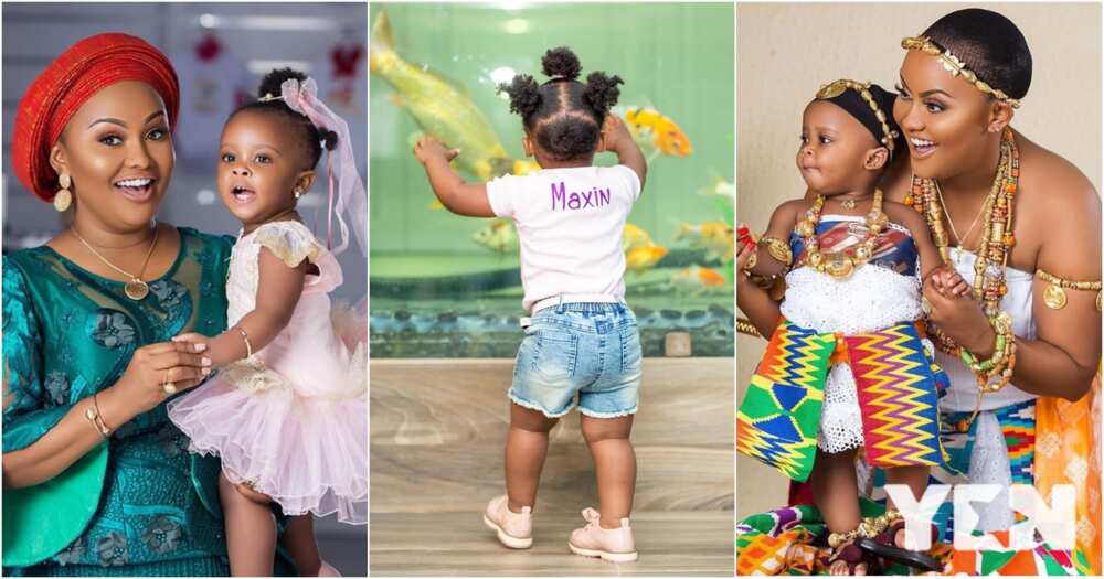 Baby Maxin: Funny video drops as McBrown's daughter falls flat while wearing her mom's big shoes