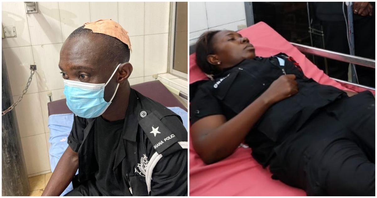 Injured police officers at Arise Ghana demo
