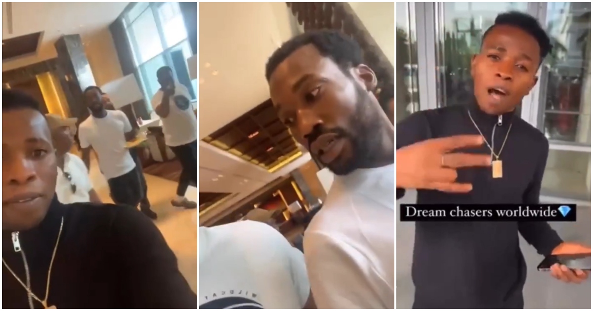 Meek Mill In Ghana: Ghanaian Man Approaches Meek Mill In Viral Video; Confuses Many With Thick Foreign Accent