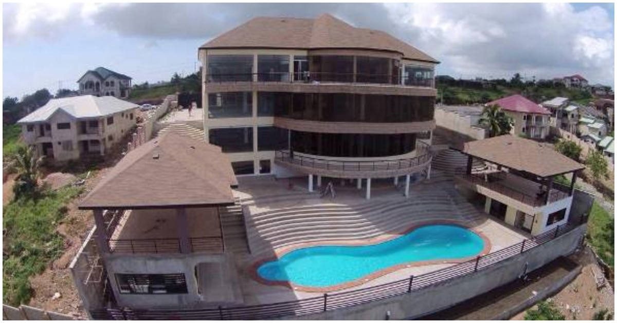 An aerial view of Asamoah Gyan's mansion