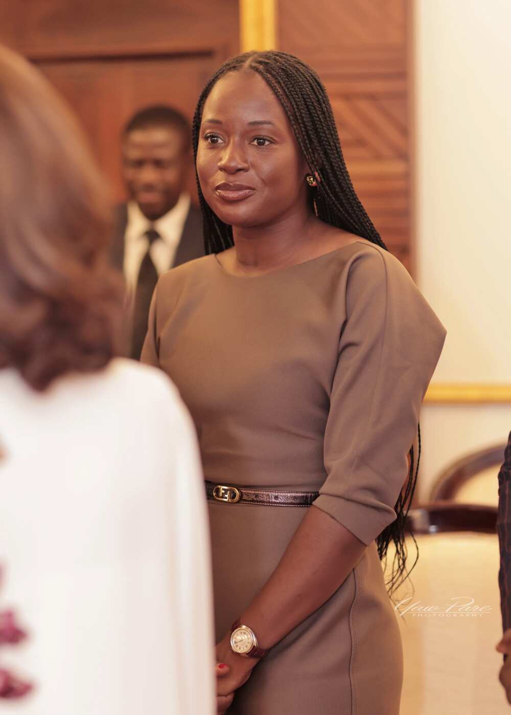 Akufo-Addo's Daughters Look Stylish In Corporate Wear As The President Introduces Them To VP Kamala Harris