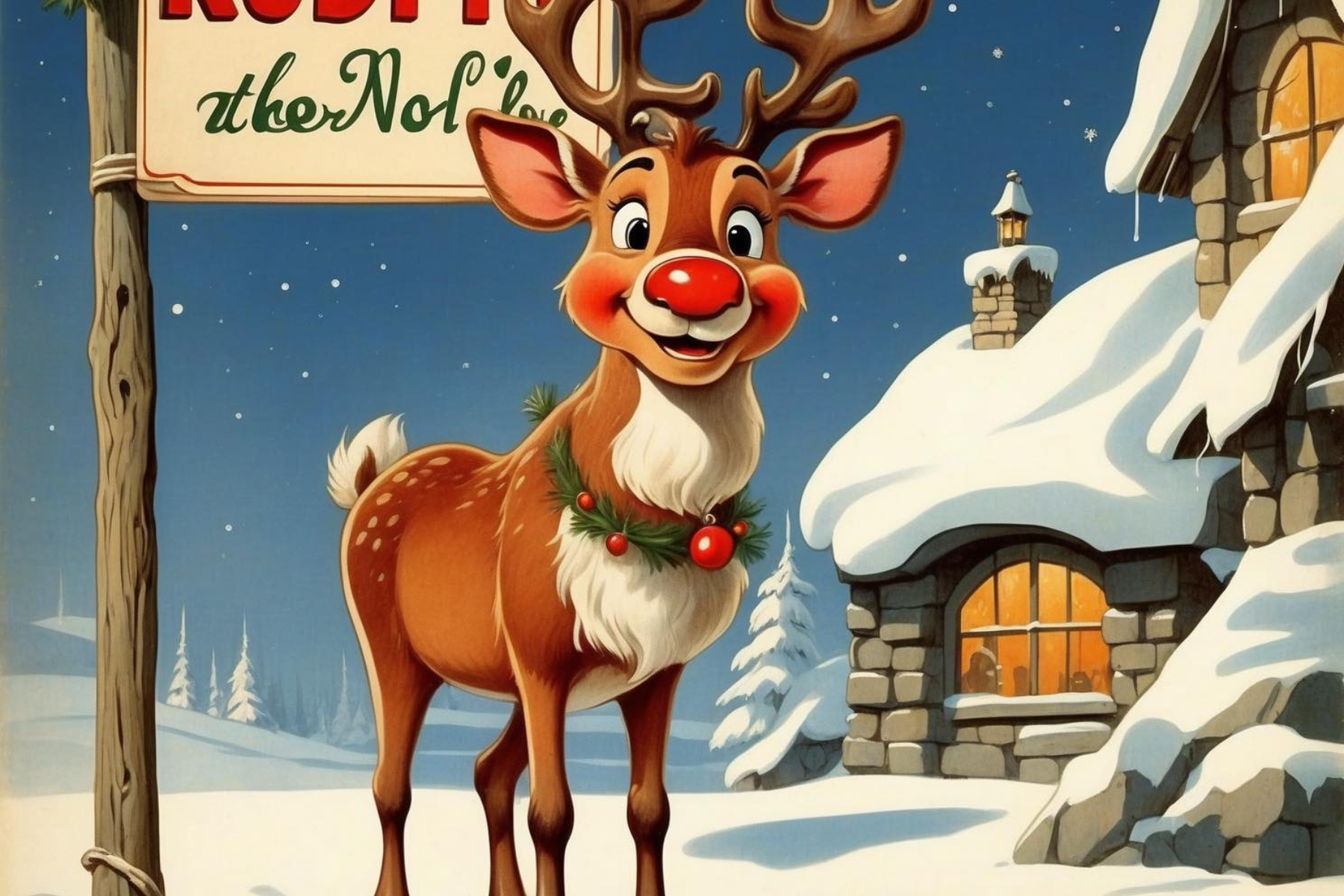 Rudolph during christmas