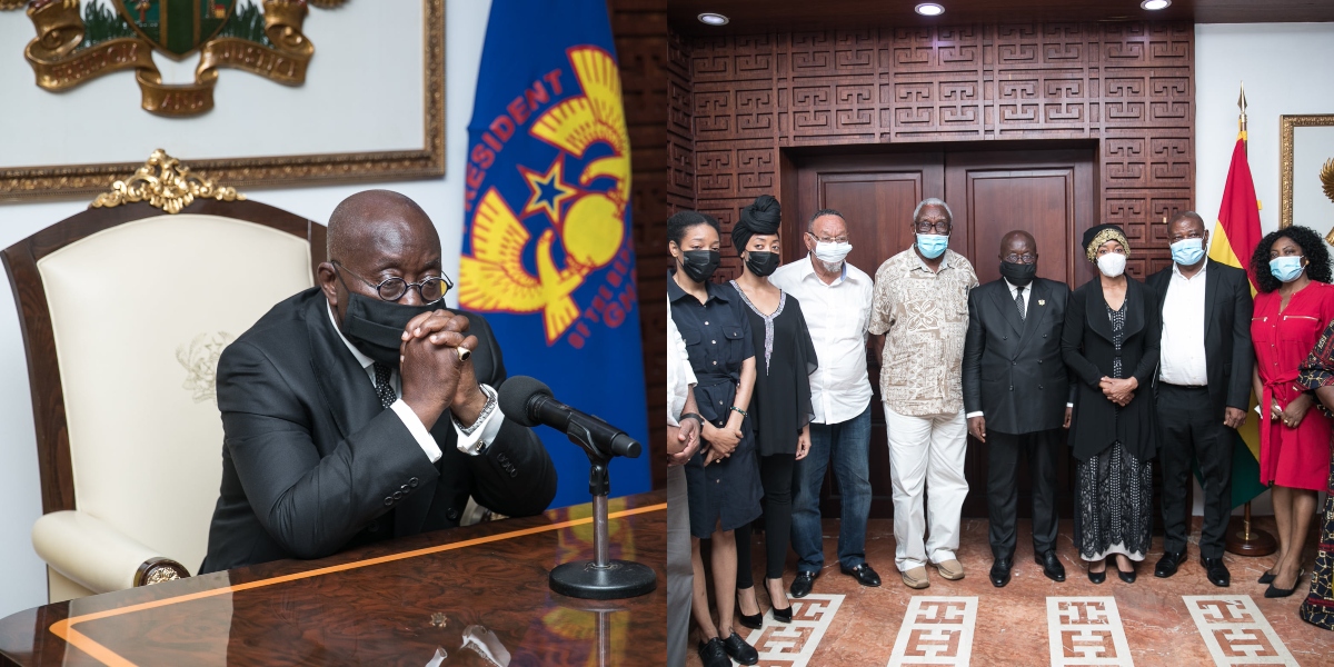 Sad photos drop from Rawlings' family visit to Akufo-Addo at the Jubilee House