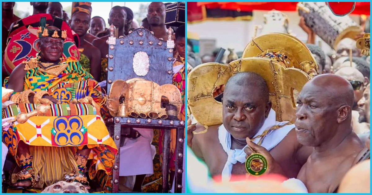 Asantehene's Golden Stool Sikadwa Kofi makes 1st appearance in 25 years at Otumfuo's anniversary