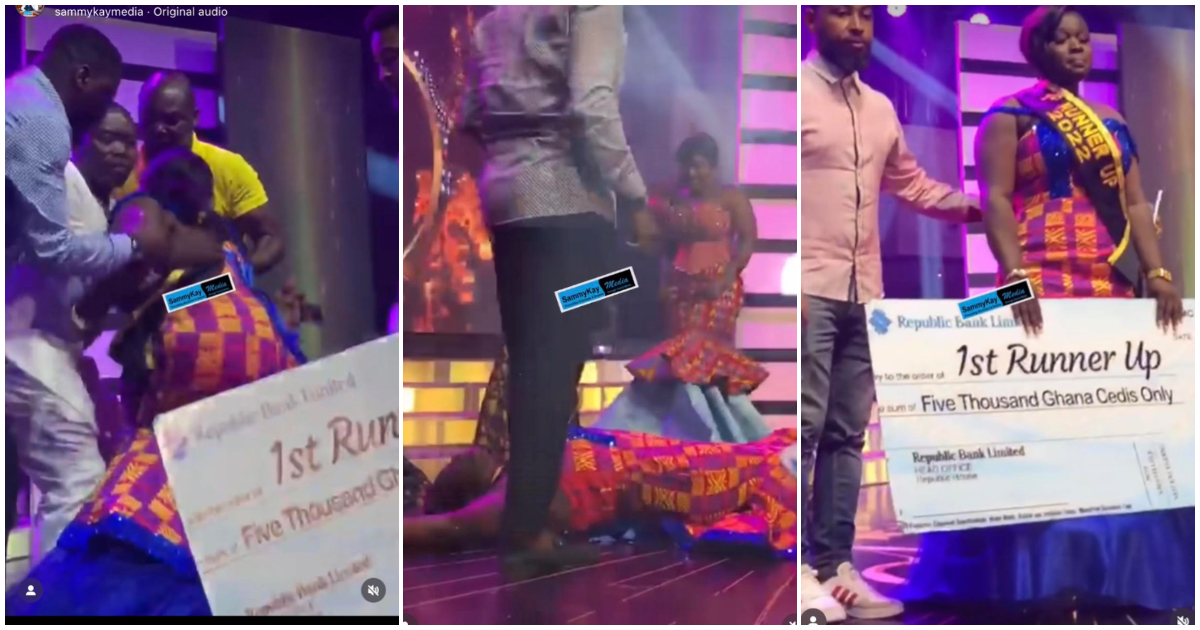 Akua GMB: First runner-up of Akua GMB's Miss Golden Stool collapses after winner was announced