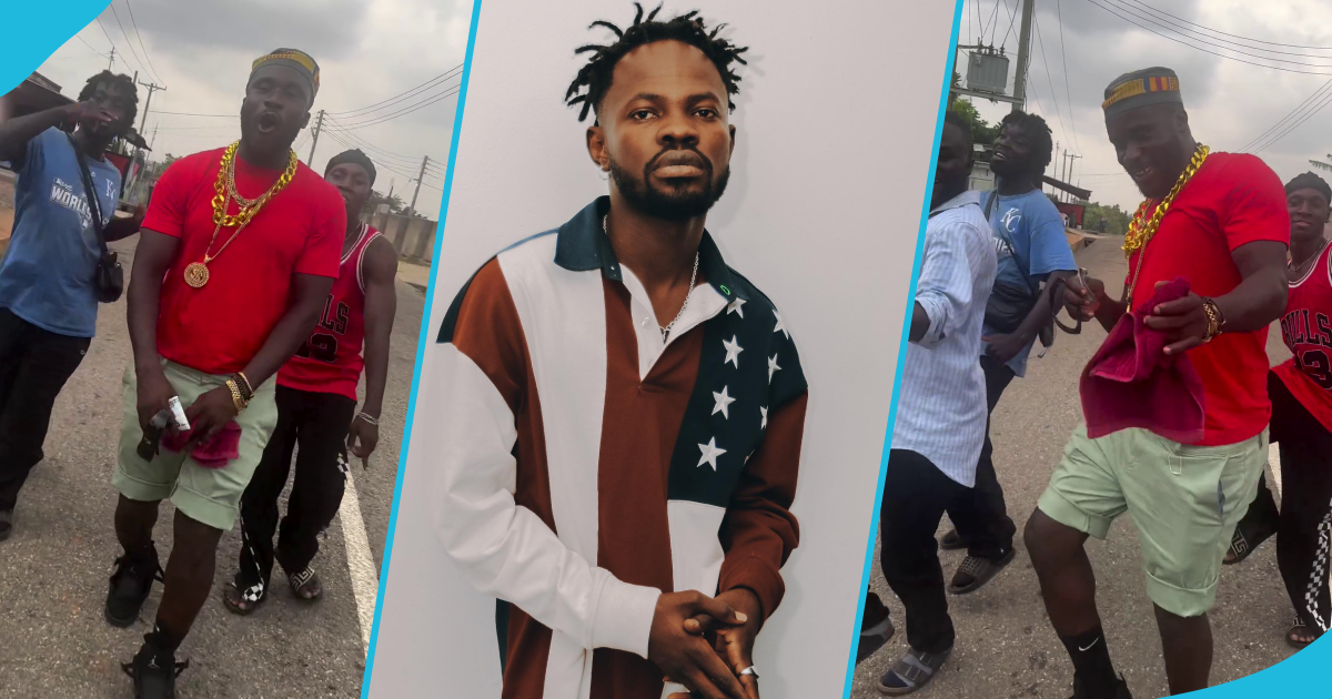 Ras Nene and his boys jam to Fameye's unreleased song on the street, video gets many laughing hard
