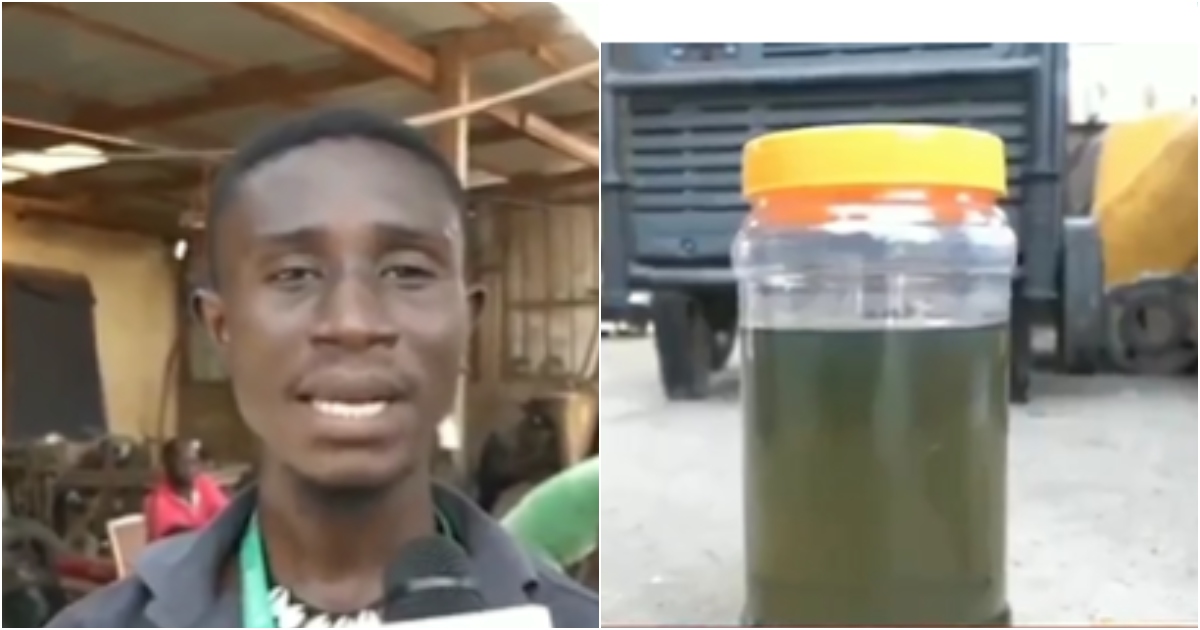 KNUST student turns plastics bottles into fuel