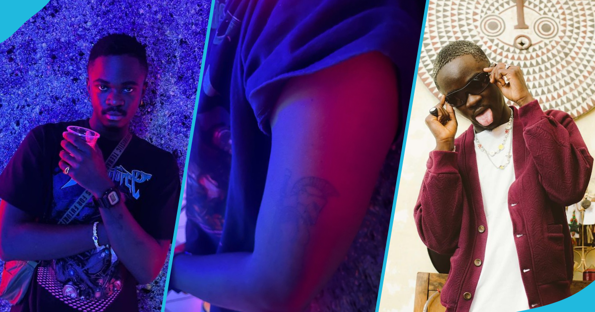 Yaw Tog flaunts new tattoo in photos, Ghanaians in awe of his maturity: "You're a big boy now"