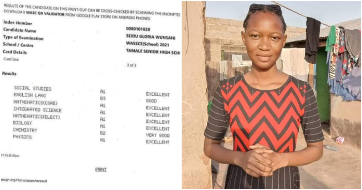 Seidu Wunsani: Tamale girl with 6As in WASSCE rejected twice by UDS; folks react as her results emerge