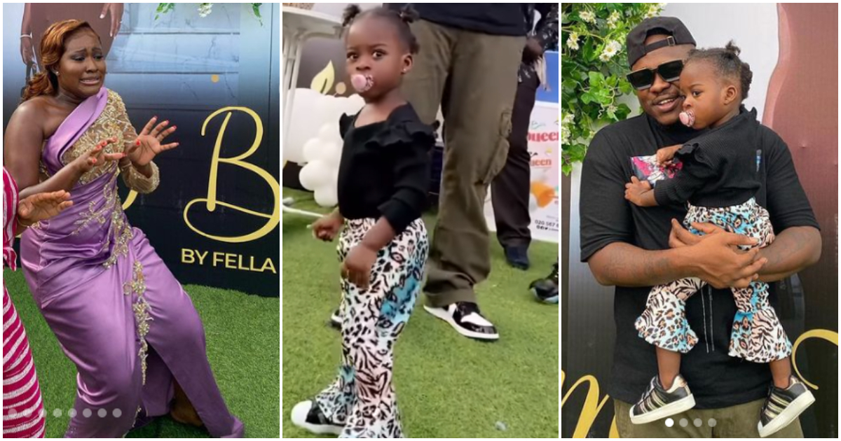 “She's a big girl”: Fella Makafui and Medikal's daughter looks all-grown and tall in latest video; fans gush
