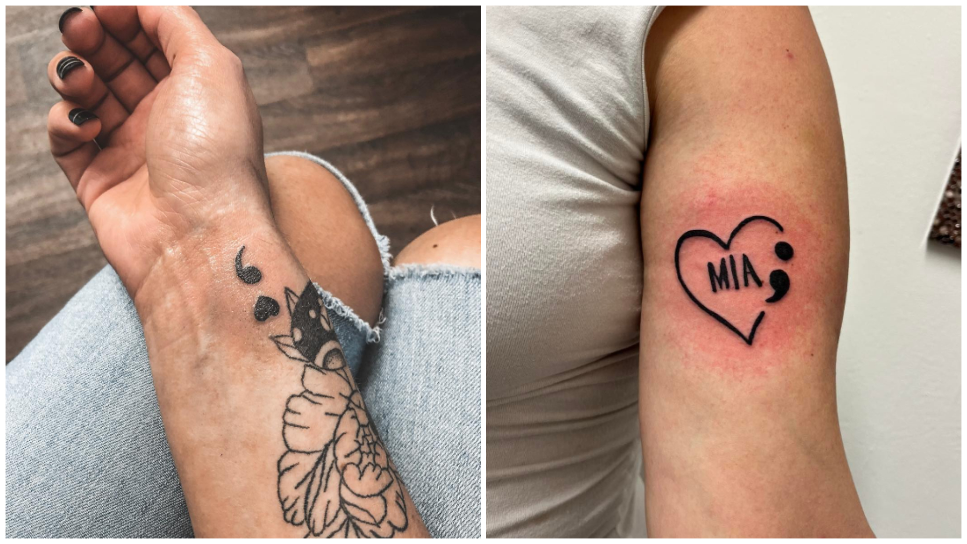 2 small rainbow hearts temporary tattoos