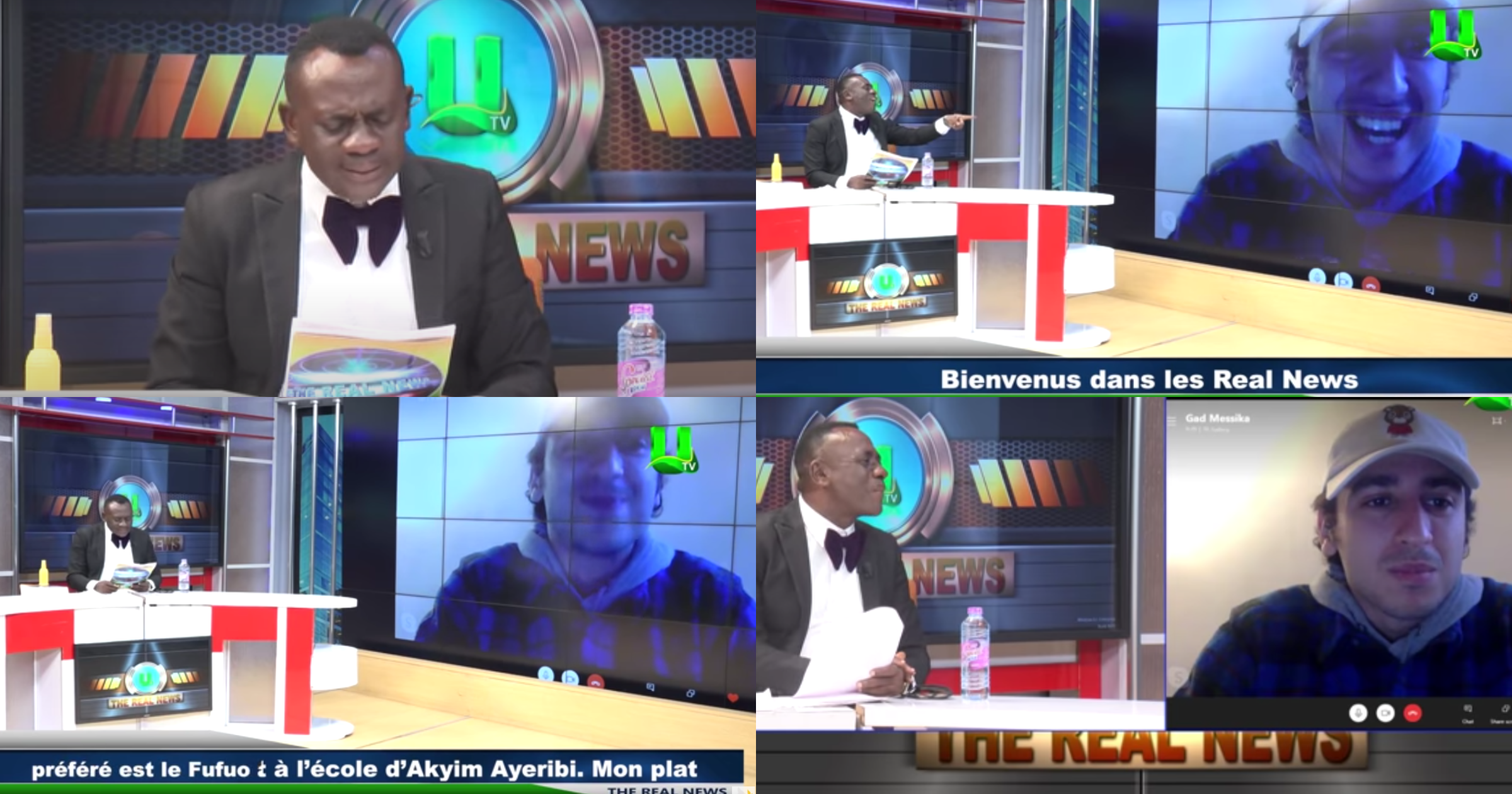 Akrobeto interviews French journalist Gad Messika on UTV; speaks French (video)