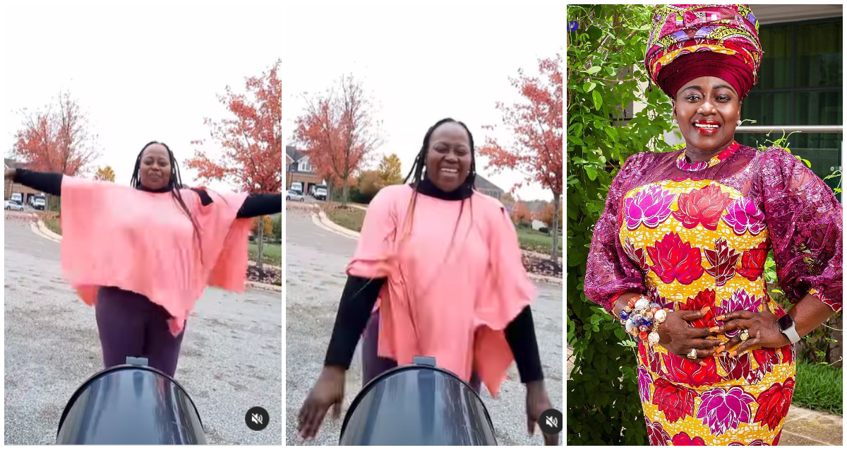 Akumaa sparks reactions after being captured playing 'ampe' in video