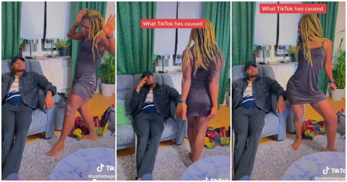 Funny couple video, Nigerian man uninterested, wife dances for husband