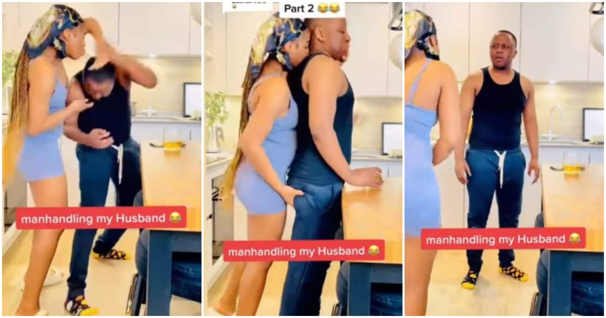 Wife grabs backside and kissed his neck, man shocked