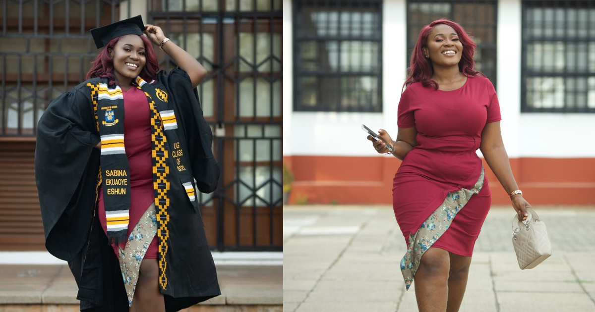 University of Ghana student celebrate graduating with second class