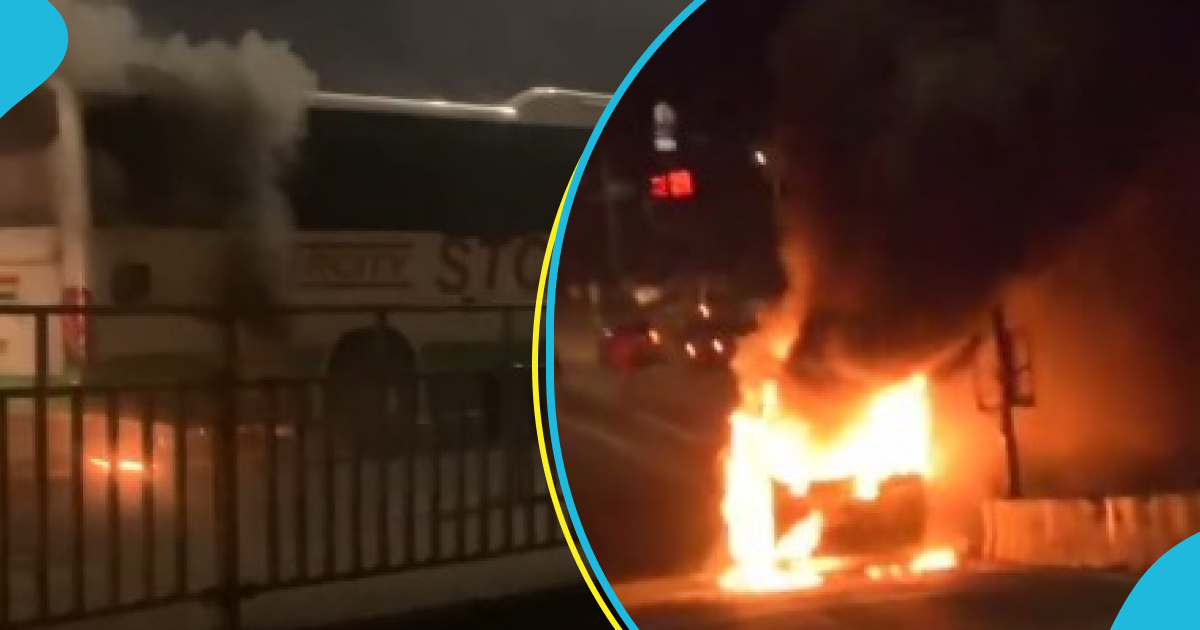STC bus catches fire