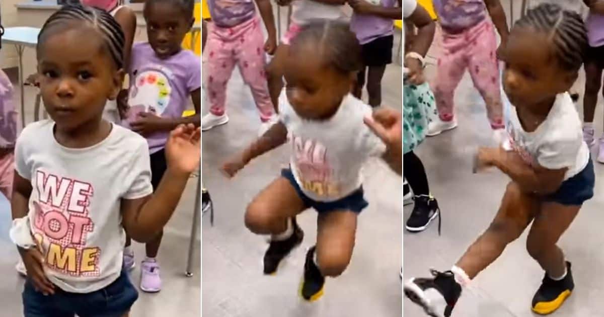 Little girl goes viral for lit dance moves as many predict tiny tot's future as pro dancer