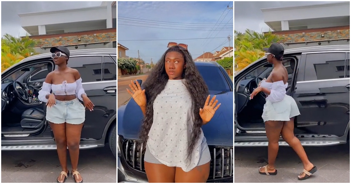 Hajia Bintu happily flaunts sleek Mercedes Benz in video, sparks reactions