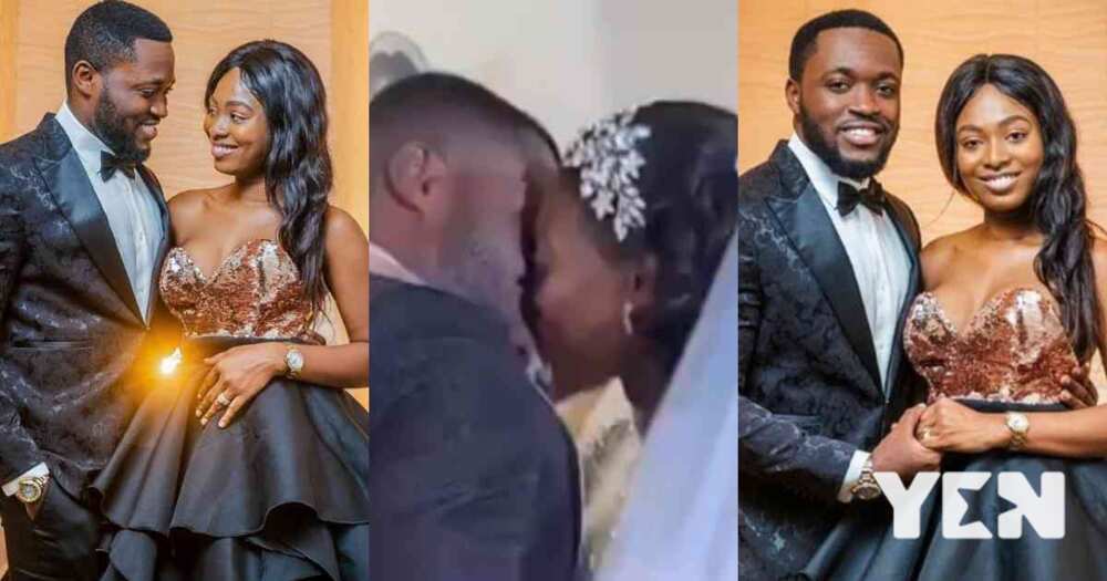 Kennedy Osei: Tracy gives praises to God after marrying the love of her life