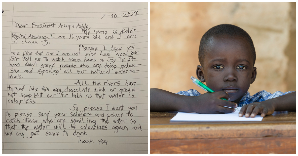 Ghanaian boy writes emotional letter to Akufo-Addo
